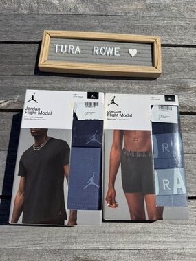 Jordan Flight Modal Bundle XL Boxer Briefs 3 Pack + 2 Pack Crew Undershirts NWT
